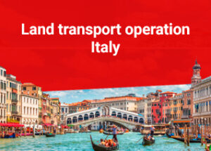 Land transport operation Italy